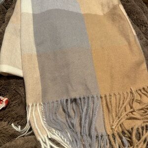 Elegant Multi-Color Plaid Throw Scarf